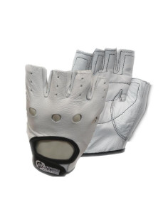 gants scitec nutrition cuir blanc