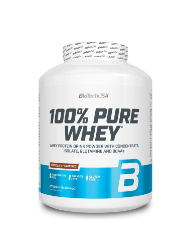 100% pure whey biotech usa est une protéine de lactosérum à 78% de protéines pour augmenter votre masse musculaire