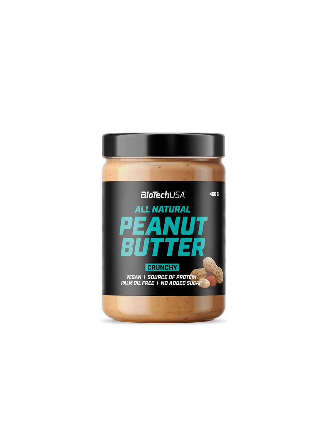 Peanut Butter Crunchy 400 g - Beurre de cacahuète Biotech USA