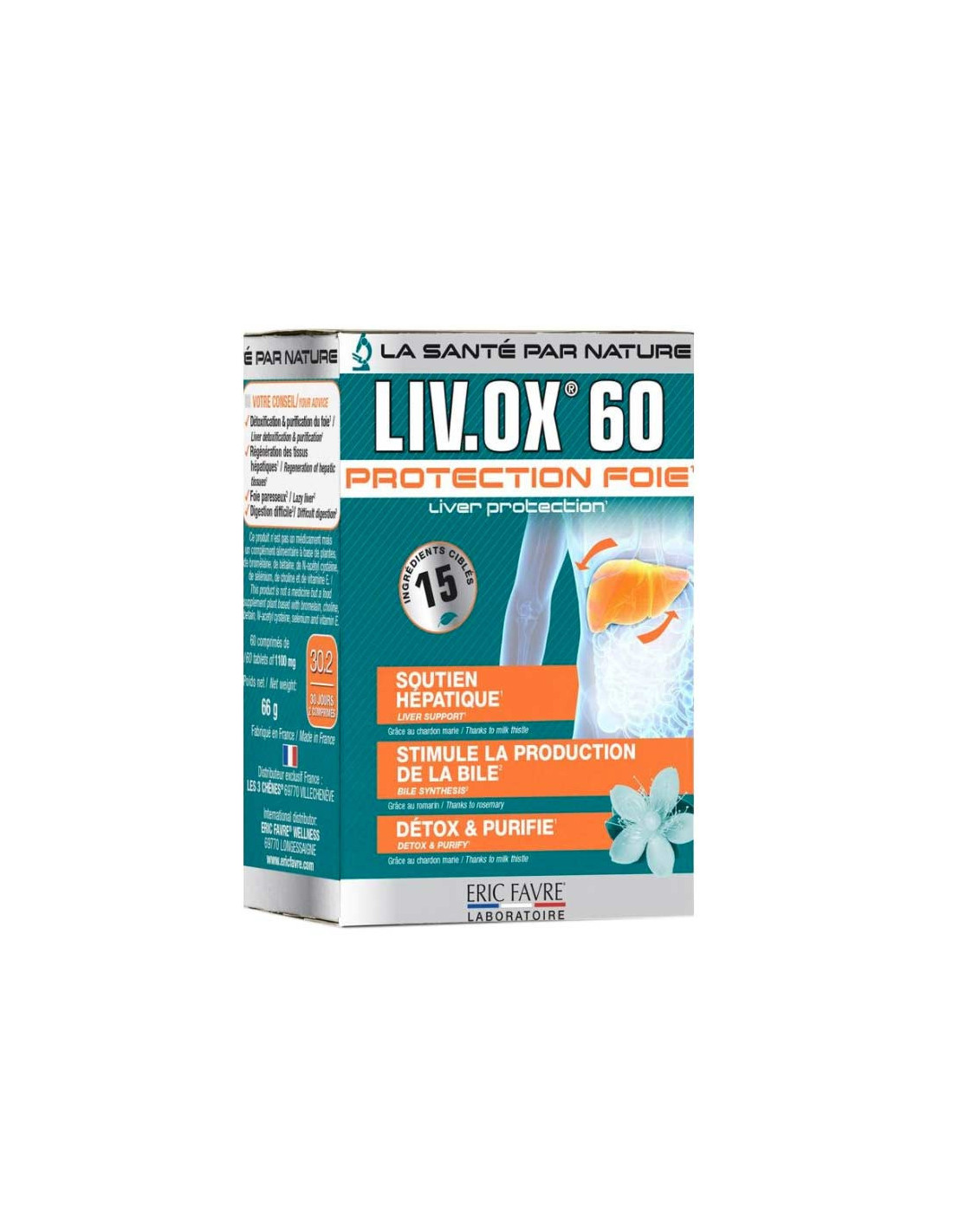 Liv.Ox 60 Protecteur hépatique - Detox foie Eric Favre Sport