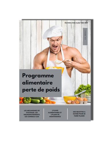 Programme alimentaire pour homme sur la perte de poids.