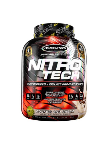 Nitro Tech est une protéine américaine étudiée spécifiquement pour développer la masse musculaire . Cette protéine contient de l