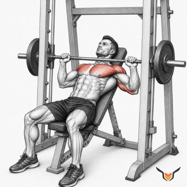 développé incliné smith machine