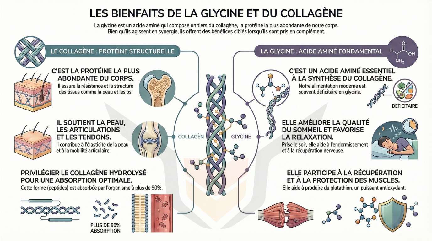 glycine vs collag&egrave;ne